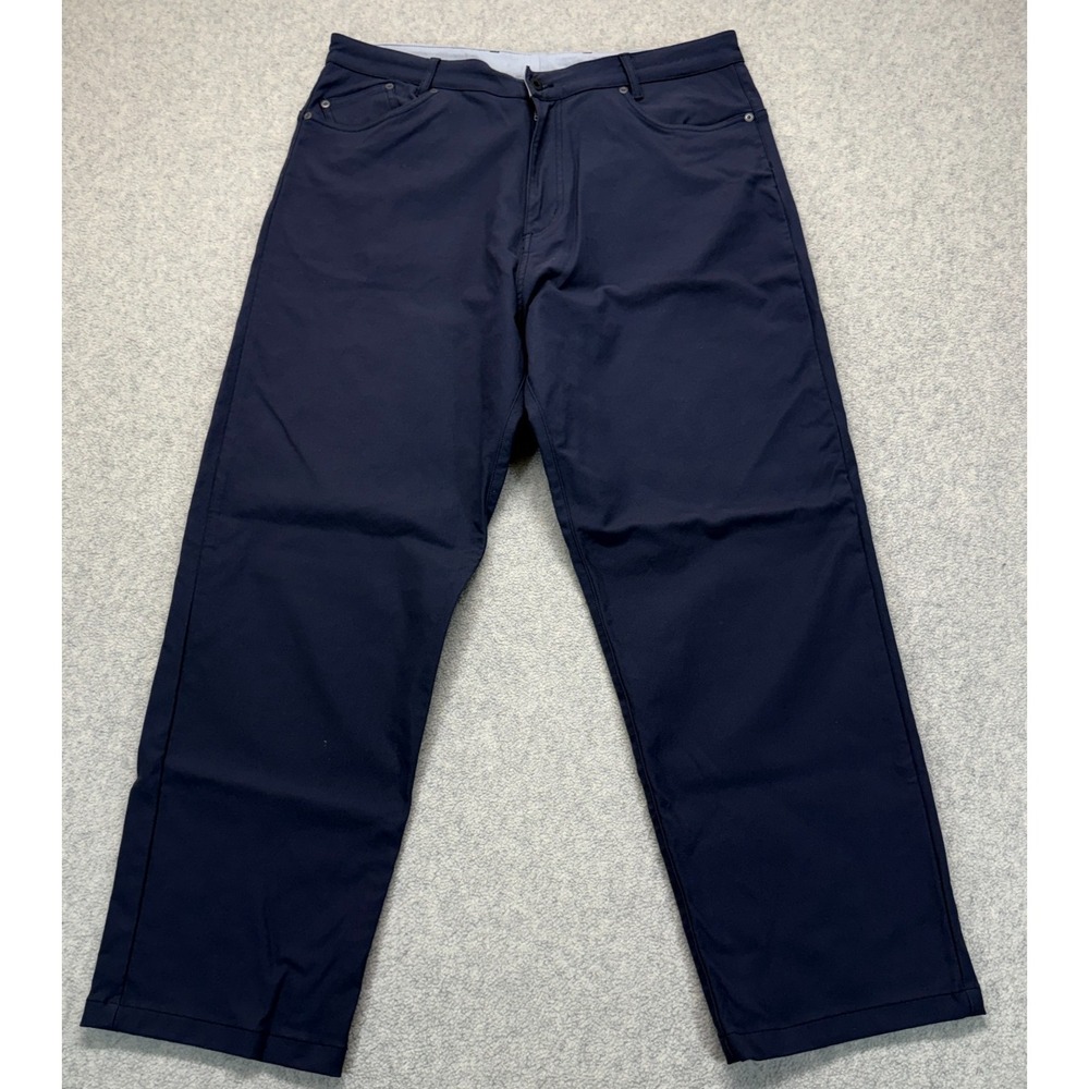 Outlier Mens Chino Pants Navy Blue Flat Front Classic Comfort Stretch Pocket 34